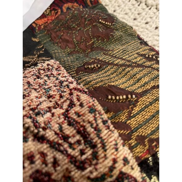 Chicos Patchwork Jacket Size 1 Multicolor Floral Tapestry Button Lined 46% VISCO - Picture 14 of 15